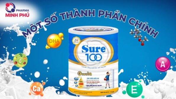 Thành phần chứa trong sữa bột Sure 100 Grow IQ