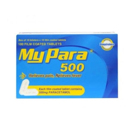 Viên nén Mypara 500mg điều trị các chứng đau và sốt từ nhẹ đến vừa (10 vỉ x 10 viên)